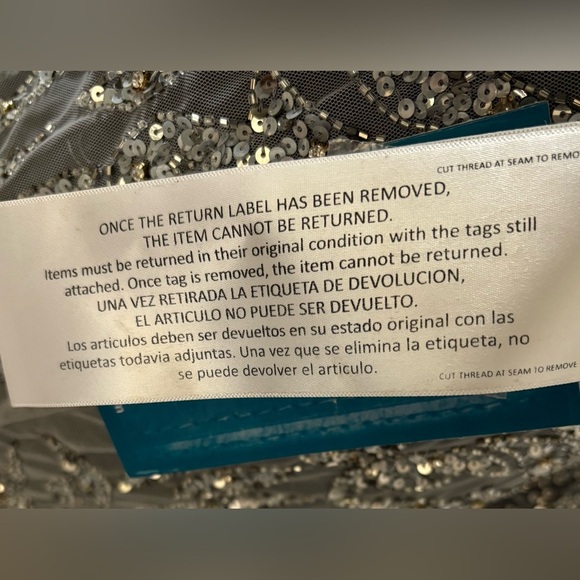 Mac Duggal 5521 Platinum Sequin Cocktail Dress – Size 14 (NWT) - Picture 12 of 13